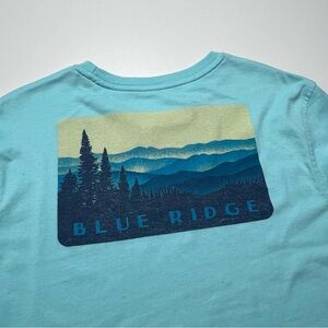 Izod Mens Saltwater Relaxed Classics Blue Ridge Graphic Long Sleeve T-Shirt - L